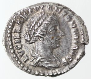 obverse: Monetazione Classica. Impero Romano. Lucilla, moglie di Lucio Vero (deceduta nel 183 d.C.). Denario. Ag.