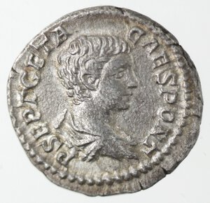 obverse: Monetazione Classica. Impero Romano. Geta Cesare. 211-212 d.C. Denario. Ag.