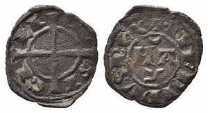 obverse: BRINDISI o MESSINA. Manfredi (1258-1264). Denaro Mi (0,64 g). Spahr 200. BB