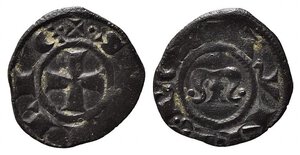 obverse: BRINDISI o MESSINA. Manfredi (1258-1264). Denaro Mi (0,71 g). Spahr 208. BB+