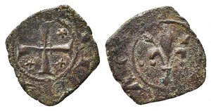 obverse: BRINDISI o MESSINA. Carlo I d Angiò (1266-1285). Denaro Mi (0,73g). Spahr 25. qBB