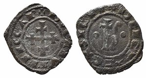 obverse: BRINDISI o MESSINA. Carlo I d Angiò (1266-1285). Denaro Mi (0,67 g). Spahr 29. BB