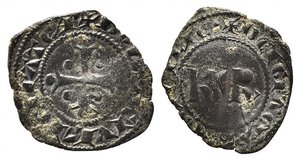 obverse: BRINDISI o MESSINA. Carlo I d Angiò (1266-1285). Denaro Mi (0,53 g). Spahr 36. BB