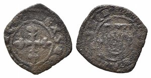 obverse: BRINDISI o MESSINA. Carlo I d Angiò (1266-1285). Denaro Mi (0,74 g). Spahr 40. MB-BB