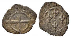 obverse: BRINDISI o MESSINA. Carlo I d Angiò (1266-1285). Denaro Mi (0,53 g). Spahr 41. MB