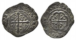 obverse: BRINDISI o MESSINA. Carlo I d Angiò (1266-1285). Denaro Mi (0,84g). Spahr 44. qBB