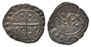 obverse: BRINDISI o MESSINA. Carlo I d Angiò (1266-1285). Denaro Mi (0,75 g). MEC 14, 649. qBB