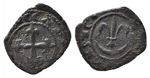 obverse: BRINDISI o MESSINA. Carlo I d Angiò (1266-1285). Denaro Mi (0,73 g). Spahr 47. MB-BB