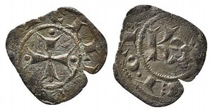 obverse: BRINDISI o MESSINA. Carlo I d Angiò (1266-1285). Denaro Mi (0,57 g). Spahr 48. MB-BB