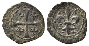 obverse: BRINDISI o MESSINA. Carlo I d Angiò (1266-1285). Denaro Mi (0,44 g). MEC 14, 656. qBB