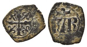 obverse: BRINDISI o MESSINA. Carlo I d Angiò (1266-1285). Denaro Mi (1,02g). Spahr 51. MB-BB
