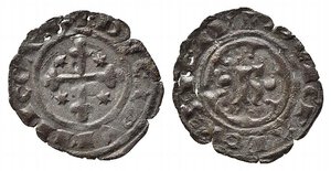 obverse: BRINDISI o MESSINA. Carlo I d Angiò (1266-1285). Denaro Mi (0,41g). Spahr 52. BB+