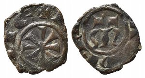obverse: MANFREDONIA. Manfredi (1258-1264). Denaro Mi (0,80 g). Spahr 215. BB