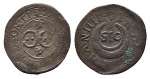 obverse: MANTOVA. Vincenzo I Gonzaga (1587-1612). Quattrino SIC Mi (0,77 g). Bignotti 50. qBB