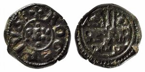 obverse: MESSINA. Tancredi (1189-1194). Follaro AE (2,39 g). Sp. 139. SPL