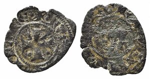 obverse: MESSINA. Federico III (1296-1337). Denaro Mi (0,49 g). Testa coronata a sinistra - R/croce patente, globetto in ogni quarto. Spahr 46. MB