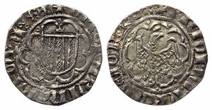 obverse: MESSINA. Federico IV il Semplice (1355-1377). Pierreale senza sigle Ag (2,51 g). MIR 194; Spahr 1-9. BB+ 