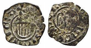 obverse: MESSINA. Giovanni d Aragona (1458-1479). Denaro Mi (0,58 g). MIR 233; Spahr 120-135. qBB