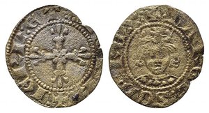 obverse: NAPOLI. Carlo II d Angiò (1285-1309). Denaro Regale Mi (0,48 g). MIR 25. qBB