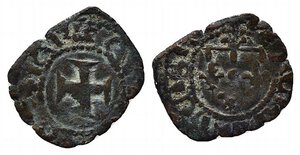 obverse: NAPOLI. Roberto d Angiò (1309-1343). Denaro Mi (0,60 g). MEC 14, 718; MIR 29. MB