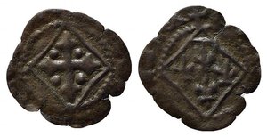 obverse: NAPOLI. Giovanna I d Angiò (1343-1347). Denaro Vedovile Mi (0,40 g). MIR 33 - R2; MEC 14, 723. qBB