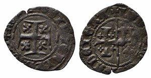 obverse: NAPOLI. Giovanna e Ludovico di Taranto (1347-1362). Denaro Mi (0,60 g). MEC 14, 722; MIR 36 - NC. BB+ 