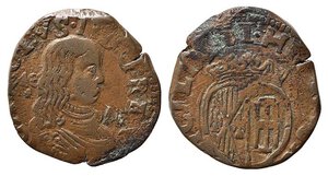 obverse: NAPOLI. Carlo II di Spagna (1665-1700). Grano Cu (8,82 g). Magliocca 5-7. BB