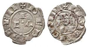 obverse: PIACENZA. Comune, a nome di Corrado II (1140-1313). Mezzano o denaro Mi (0,56 g). MIR 1108. BB