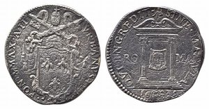 obverse: ROMA. Urbano VIII (1623-1644). FALSO D EPOCA di un testone giubilare 1625 con porta Santa. Pb (6,98 g). BB
