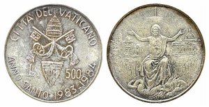 obverse: ROMA. Giovanni Paolo II. 500 lire 1983-1984 Ag. FDC