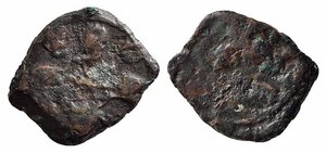 obverse: SALERNO. Ruggero II (1105-1154). Frazione di follaro AE (1,53 g). Cappelli 144. qBB