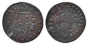 obverse: URBINO. Francesco Maria II della Rovere (1574-1624). Quattrino (0,57 g). Albero di rovere coronato - R/ Aquila. qSPL