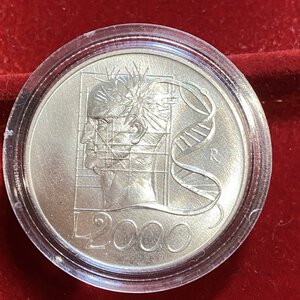obverse: Repubblica Italiana. 2000 lire 1998 argento - serie 