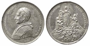 obverse: ROMA. PAPALI. LEONE XIII (1878-1903).  Medaglia 1887 anno X 