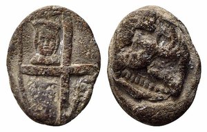 obverse: MANTOVA. Sigillo sec. XV. Pb (3,52 g). Stemma della città con busto di Virgilio. 