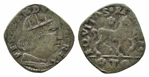 obverse: L AQUILA. Ferdinando I d’Aragona (1458-1494). Cavallo AE (2,37 g). D Andrea-Andreani 102-119. BB+