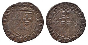 obverse: L AQUILA. Luigi XII (1501-1503). Cavallo Cu (1,58 g). Scudo coronato di Francia - R/ croce patente potenziata con gigli alle estremità. D Andrea-Andreani 143-145. BB