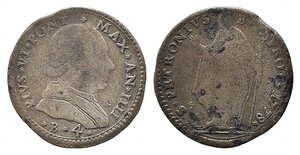 obverse: BOLOGNA. Pio VI (1775-1799). Muraiola da 4 Bolognini 1778. MI (3,08 g). qBB
