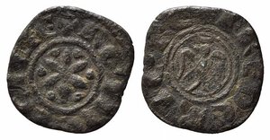 obverse: BRINDISI o MESSINA. Federico II (1197-1250). Denaro Mi (0,57 g). Aquila ad ali spiegate - R/stella a 6 raggi. Sp.90 - R. MB-BB 