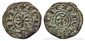 obverse: BRINDISI o MESSINA. Federico II (1197-1250). Denaro Mi (0,63 g). Piccola aquila - R/stella a 8 raggi. Sp.91 - BB 