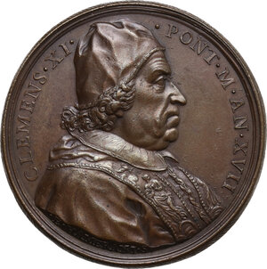 obverse: Clemente XI (1700-1721), Giovanni Francesco Albani.. Medaglia A. XVII