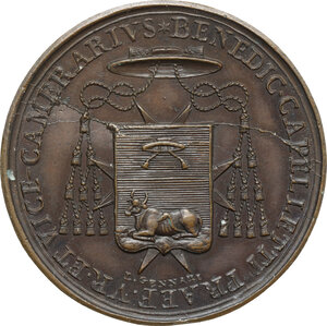 reverse: Sede Vacante (1829). Medaglia emessa dal Governatore di Roma e Vice Camerlengo Mosignore Benedetto Cappelletti