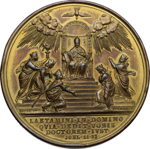 reverse: Pio IX  (1846-1878), Giovanni Mastai Ferretti.. Medaglia 1877 per il Giubileo Episcopale