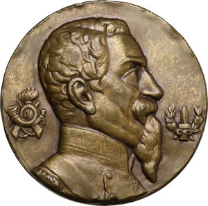 obverse: Alessandro La Marmora (1799-1855). . Medaglia 1936 per il centenario dell istituzione del Corpo dei Bersaglieri