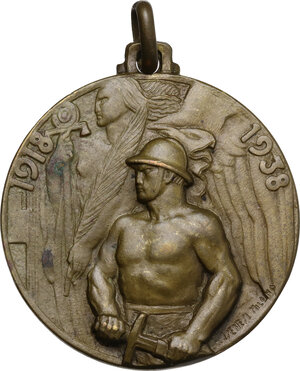 obverse: Medaglia A. XVI, 1938 per il VII Congresso dell Istituto Nastro Azzurro