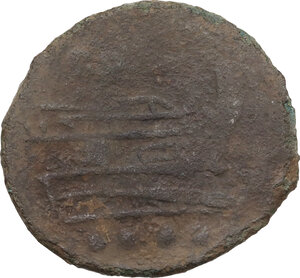 reverse: Sextantal series.. AE Triens, after 211 BC