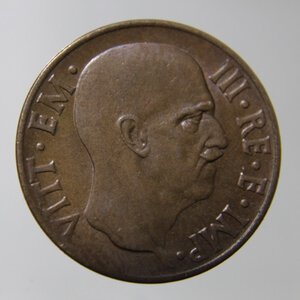 reverse: VITTORIO EMANUELE III-5 CENTESIMI 1938 XVI-CU-1° TIPO-FDC