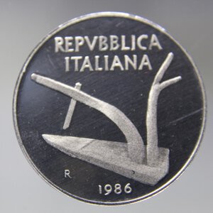reverse: 10 LIRE 1986-SPIGA-IT-PROOF-R