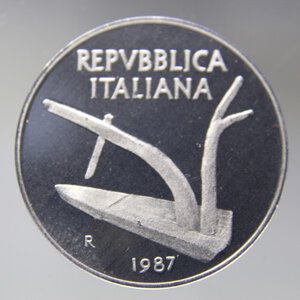 reverse: 10 LIRE 1987-SPIGA-IT-PROOF-R