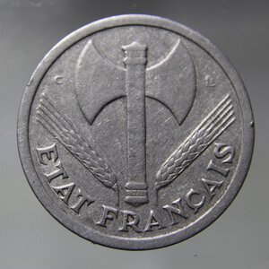 reverse: FRANCIA 2 FRANC 1944 C FRANCISQUE ALLUMINIUM BB+